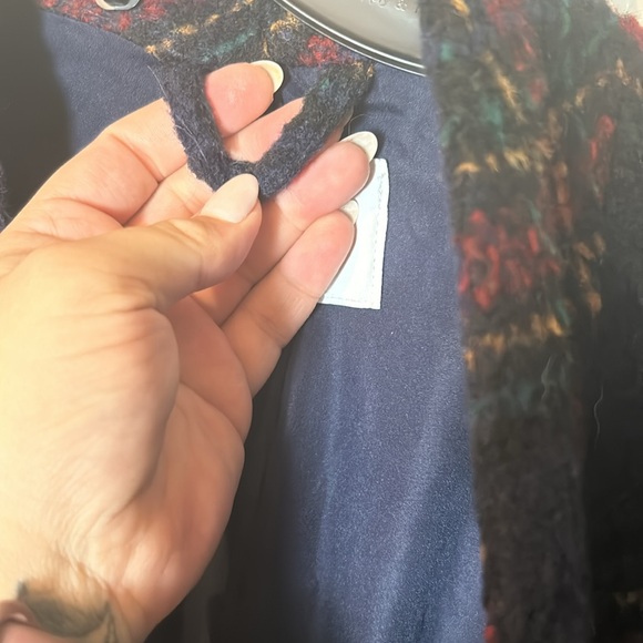 Old Navy Used Long Coat Plaid - Picture 2 of 7